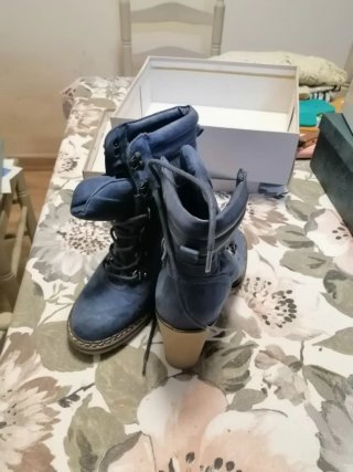 Botines de Serraje Azules Talla 39