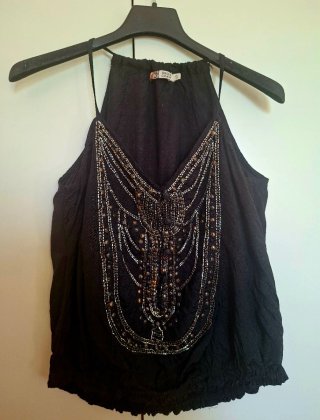 Camiseta de fiesta negra Green Coast