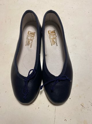 Bailarinas piel Azul Marino 34