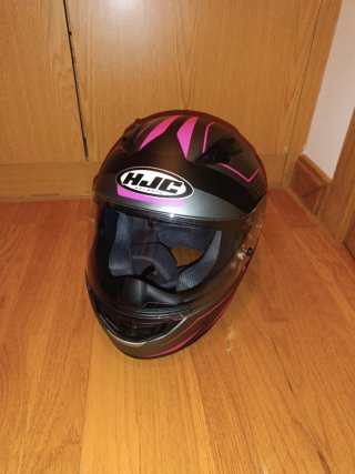 Casco de Moto HJC Negro y Rosa