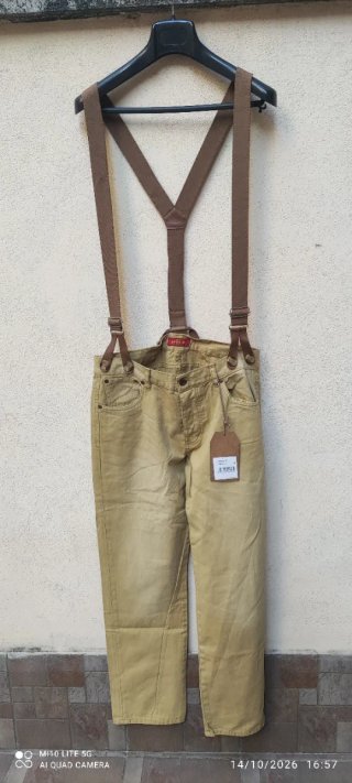 Pantaloni vintage uomo con bretelle