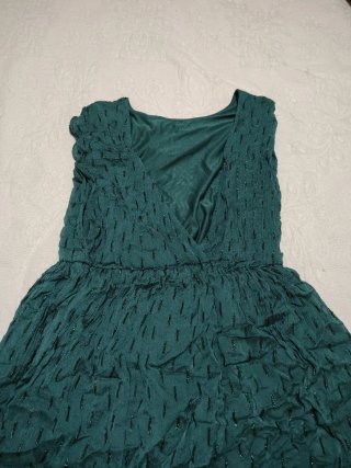 Vestido de fiesta verde Kiabi Talla M