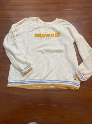 Sudadera Brownie Blanca y Amarilla