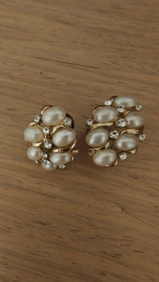 Pendientes Vintage con Perlas y Circonitas