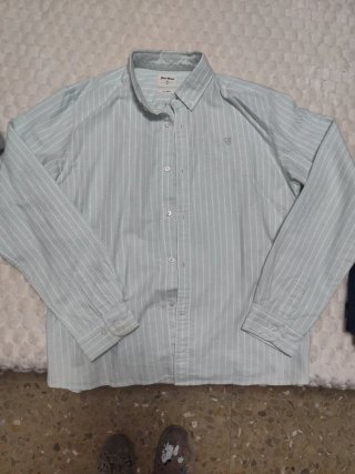 Camisa Álvaro Moreno  verde y blanca Talla 13/14