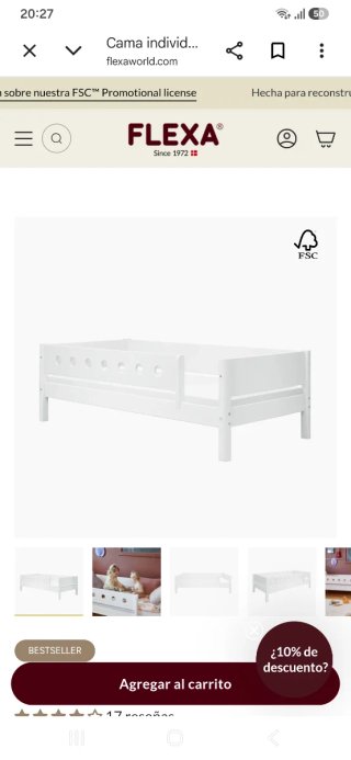 Cama Infantil Flexa Blanca