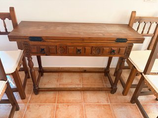 Mesa de Comedor Plegable de Madera