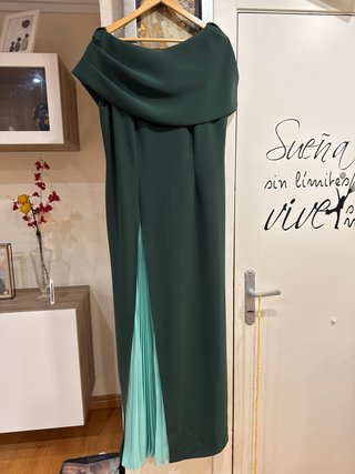 Vestido de boda largo verde