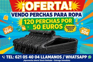 Lote de 120 Perchas Negras