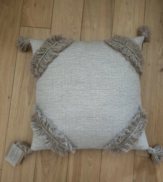 Funda de Cojín Artesanal Beige