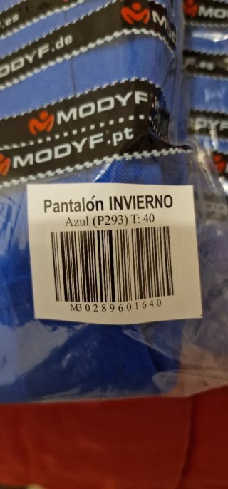 Pantalón de Trabajo Invierno MODYF Azul Talla 40