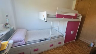 Cama Tren con Armario y Escritorio