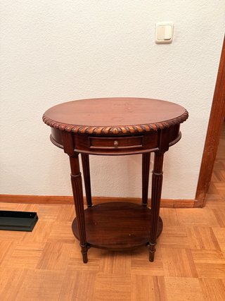 Mesa Auxiliar Antigua de Madera