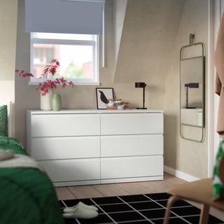 Cómoda Blanca de 6 Cajones