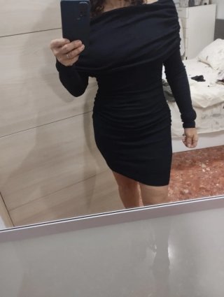 Vestido Negro Zara Talla S