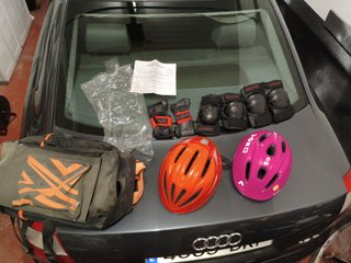 Set 2 Cascos y Protecciones Infantiles
