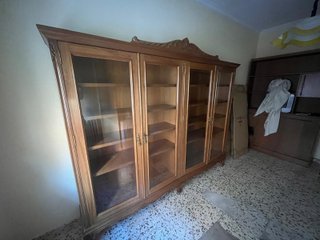 Mueble Biblioteca Roble Macizo 4 Puertas