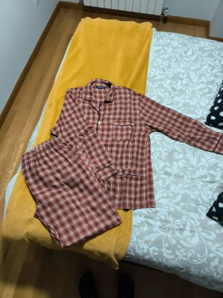 Pijama hombre de Algodón a Cuadros Talla L