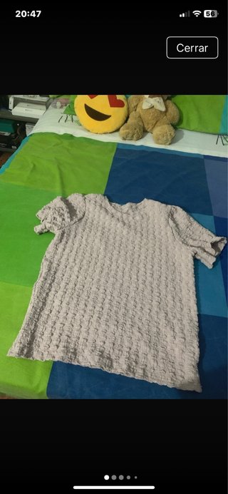 Jersey de manga corta beige