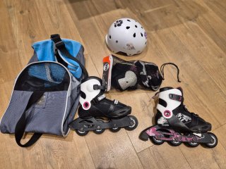Patines en línea Oxelo con kit de protección