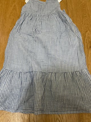 Vestido Azul y Blanco de Cuadros