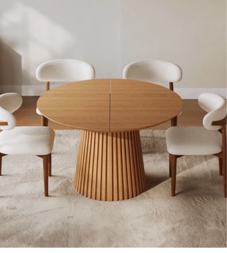 Mesa Extensible Redonda de MaderA