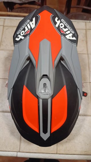 Casco Airoh Strycker Axe Naranja Mate Talla S