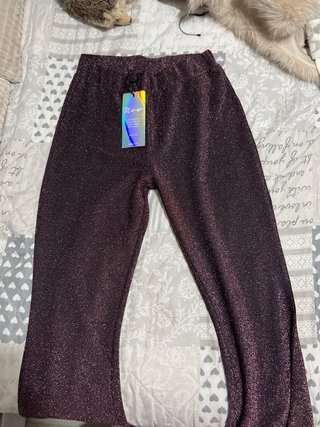 Pantalón de campana brillante