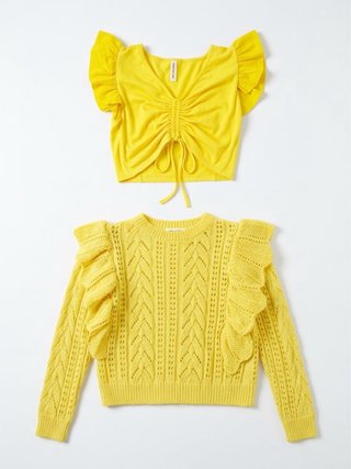 Set de Top y Jersey Amarillo