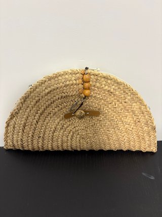 Clutch de Rafia Media Luna Boho