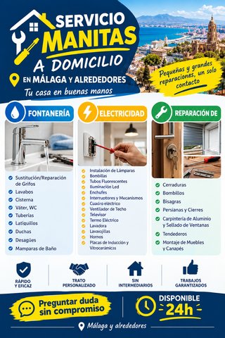 Servicio Manitas general Fontanería y Electricidad