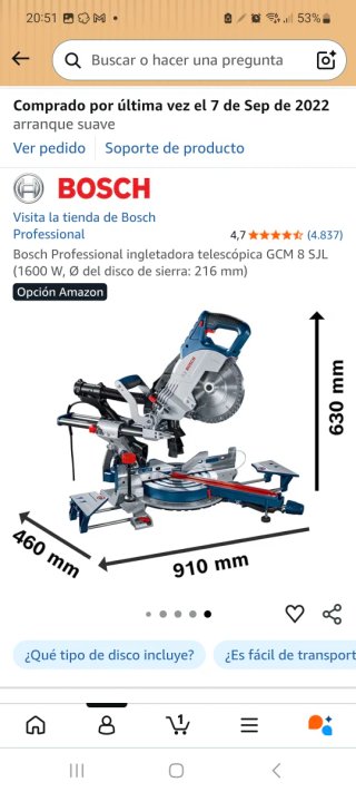 Ingletadora Telescópica Bosch GCM 8 SJL 1600W