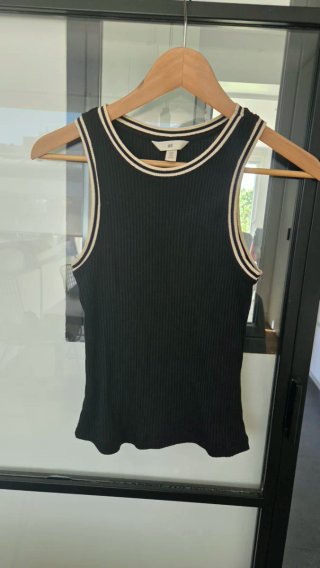 Top H&M Negro Talla S nuevo