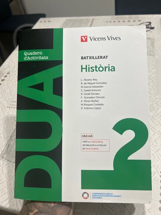 Història, 2 Batxillerat. Quadern d'activitats