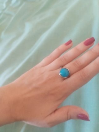 Anillo con piedra turquesa