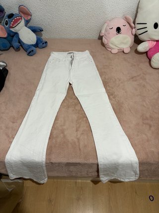 Pantalones Blancos Acampanados Talla 32