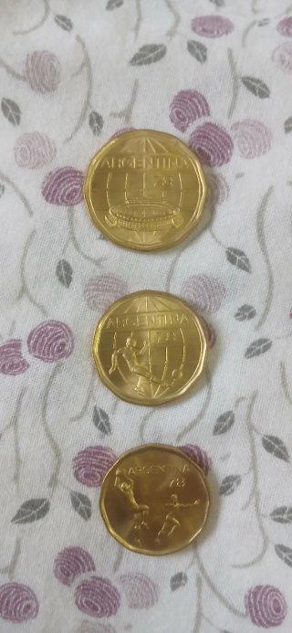Serie 3 Monedas Mundial Argentina 78