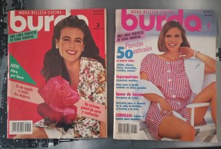 2 revistas Burda (años 91 y 92) con patrones