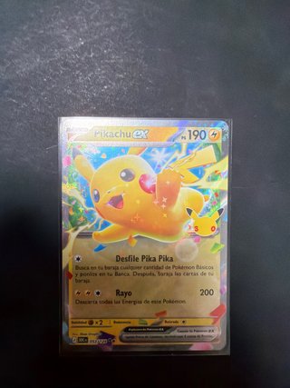 Carta Pokémon Pikachu EX 30 Aniversario