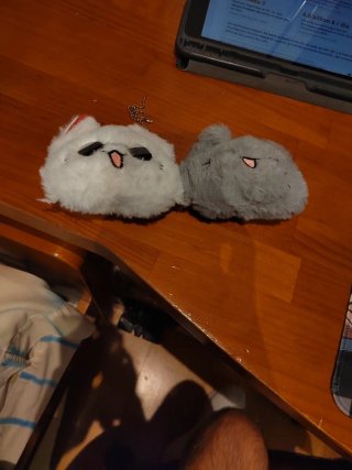 Lote 2 Monederos Llavero Peluche Gatos
