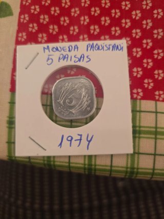 Moneda 5 Paisas Pakistán 1974