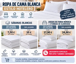 Ropa de Cama Blanca Estilo Hotel