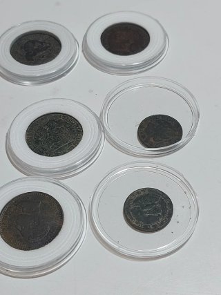 Lote de 6 Monedas Antiguas Españolas