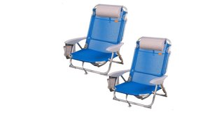 AKTIVE Pack 2 sillas Playa Plegables, 4 Posiciones