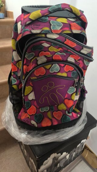 Mochila con Ruedas Totto Estampado Corazones