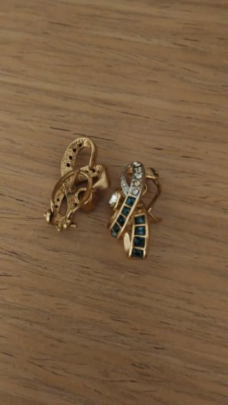 Pendientes Vintage Dorados Tipo Clip