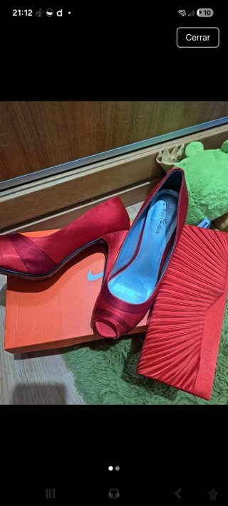 Zapatos y Bolso de Fiesta Rojos