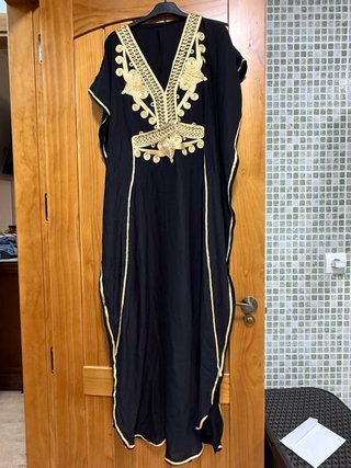 Vestido Árabe Negro y Dorado