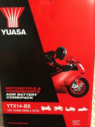 Batería Yuasa YTX14-BS para Moto