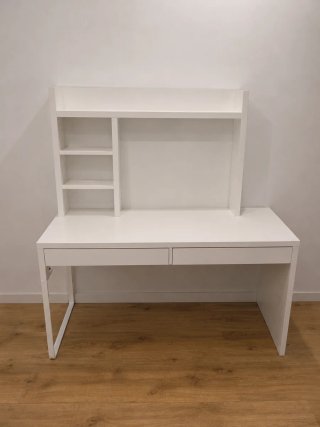 Escritorio Juvenil Blanco con Estantería